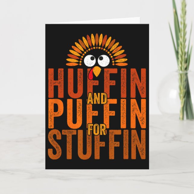 Thanksgiving Run Turkey Trot - Huffin And Puffin F Kort (Framsida)