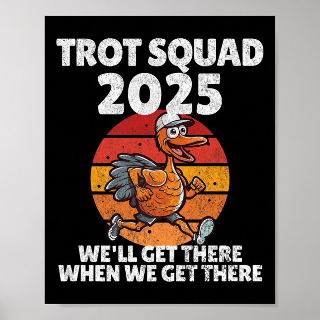 Thanksgiving Running Turkey Trot Squad 2025, Trot Poster (Framsidan)