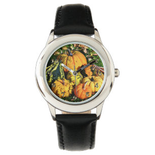 Thanksgiving Scene med Pumpkins-Maj-Gourds Armbandsur