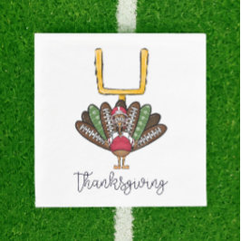 Thanksgiving Script Turkey Football Goalpost Pappersservett