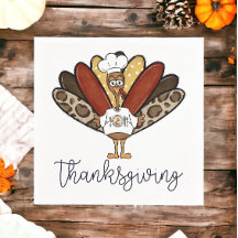 Thanksgiving Script Turkey Ge tack Plate