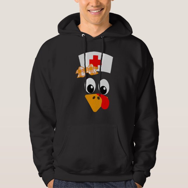 Thanksgiving SCrub Toppar Kvinnor Turkiet Helgdag Hoodie (Framsida)