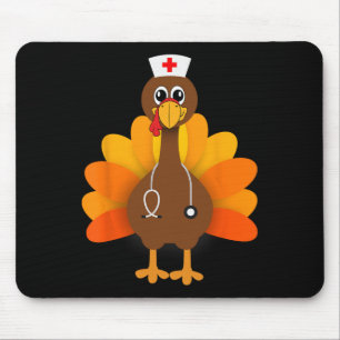 Thanksgiving SCrub Toppar Kvinnor Turkiet Helgdag Musmatta