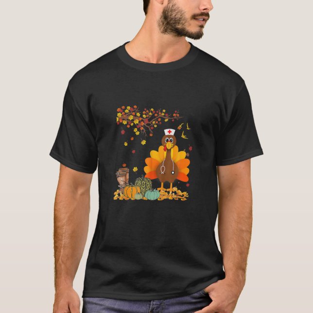 Thanksgiving SCrub Toppar Kvinnor Turkiet Helgdag T Shirt (Framsida)