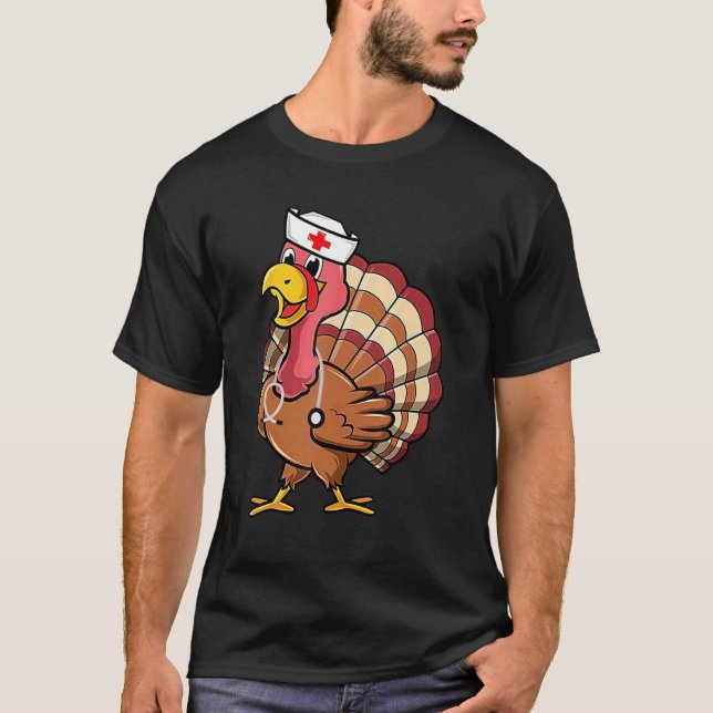 Thanksgiving SCrub Toppar Kvinnor Turkiet Helgdag T Shirt (Framsida)