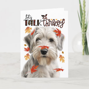 Thanksgiving Sealyham Terrier Låt oss Tala Turkiet Helgkort
