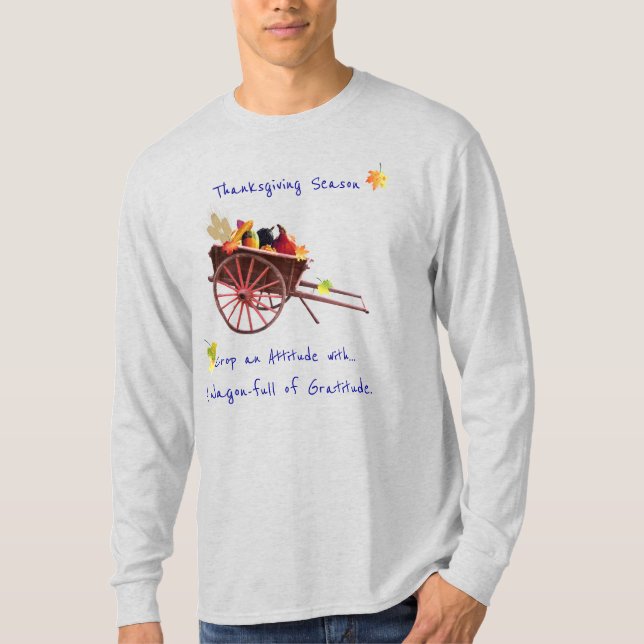 Thanksgiving Season Gratitude on Ash T Shirt (Framsida)