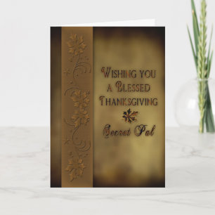 Thanksgiving Secret Pal - Löv Helgkort