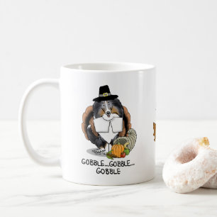 Thanksgiving Shetland Sheepdog (blå merle) Kaffemugg