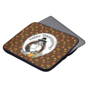 Thanksgiving Shetland Sheepdog (blå merle) Laptop Fodral