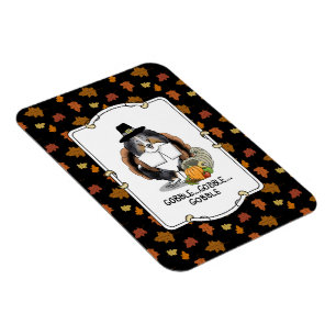 Thanksgiving Shetland Sheepdog (blå merle) Magnet