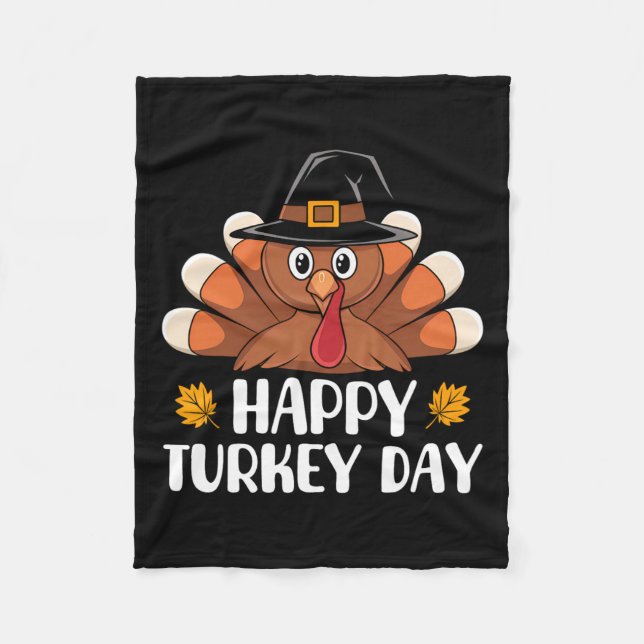Thanksgiving Shirts För barn Boys Småbarn Lycklig  Fleecefilt (Framsidan)