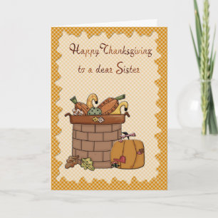 Thanksgiving Sister Helgkort
