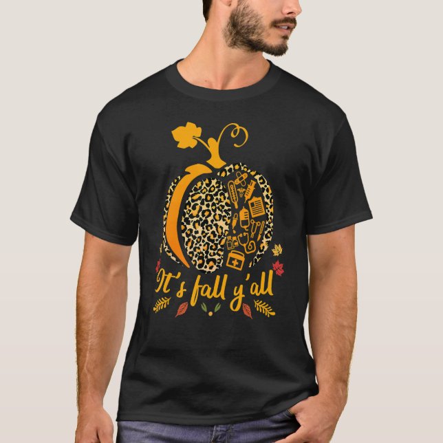 Thanksgiving Sjuksköterskearbetares leopardpump T Shirt (Framsida)