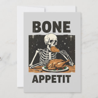 Thanksgiving Skeleton Benaptit Julkort