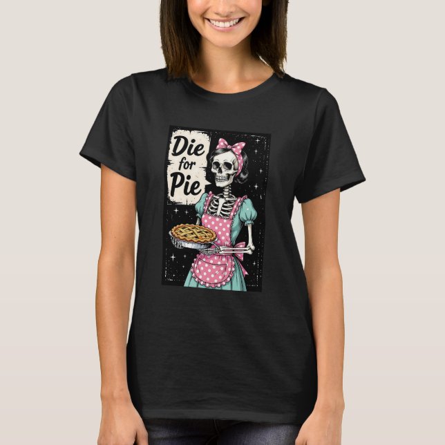 Thanksgiving Skeleton Girl dog för Paj T Shirt (Framsida)