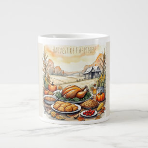Thanksgiving, Skörd av Lycka Specialmugg Jumbo Mugg