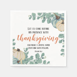 Thanksgiving Skripturens vattenfärgsdockans hörn Pappersservett