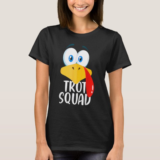Thanksgiving som kör Turkiets Trot Squad T Shirt (Framsida)