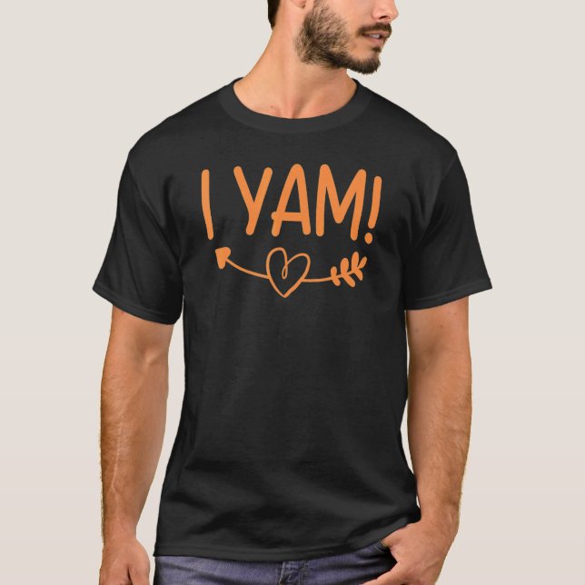 Thanksgiving som matchar Par. Hon är min sötpotat T Shirt (Framsida)