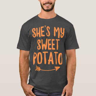 Thanksgiving som matchar Par. Hon är min sötpotat T Shirt