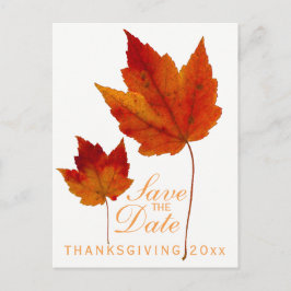 Thanksgiving Spara datummallen Löv Vykort