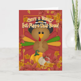 Thanksgiving Spara i Turkiet Eat Pizza i år Kort