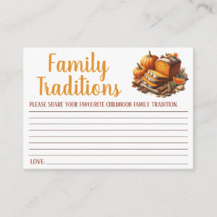 Thanksgiving, spel för familjetraditioner, babyklä tilläggskort