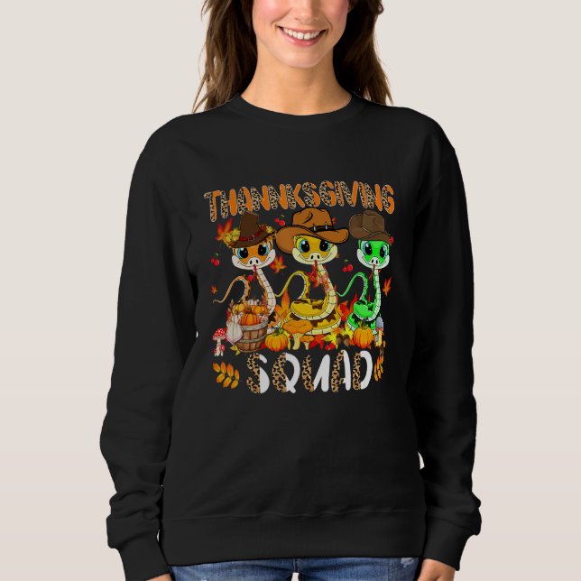 Thanksgiving Squad Leopard Three Fall Snakes Weari T Shirt (Framsida)