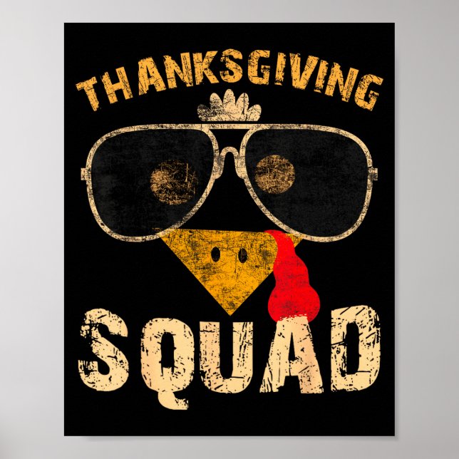 Thanksgiving Squad Turkey Day Fall Matching Women  Poster (Framsidan)