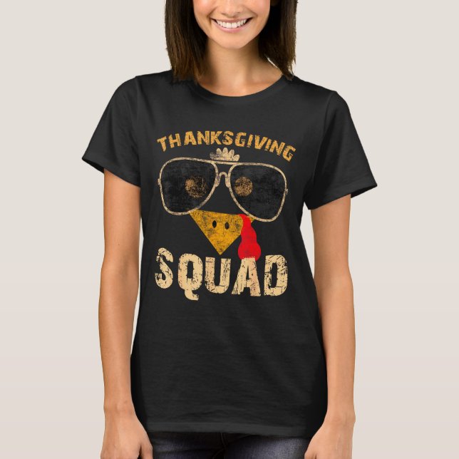 Thanksgiving Squad Turkey Day Fall Matching Women  T Shirt (Framsida)