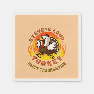 Thanksgiving Steve's Lava Turkey Plate Pappersservett
