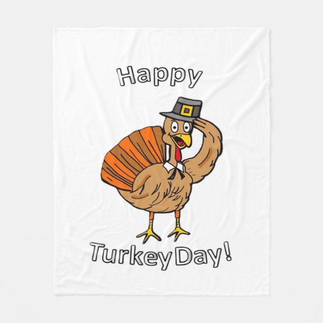 Thanksgiving (Stil 2) Klassisk T-Shirt Fleecefilt (Framsidan)
