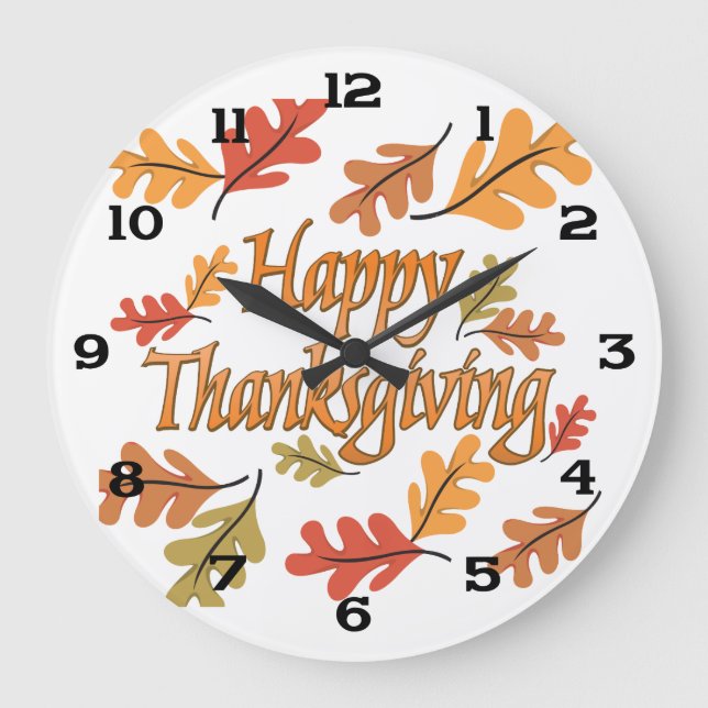 Thanksgiving Stor Klocka (Framsida)