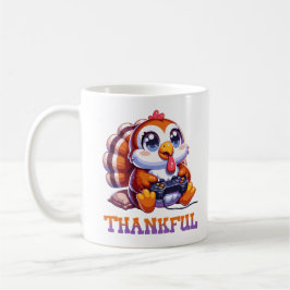 Thanksgiving Tacksam Animal Turkey Gamer Kaffemugg
