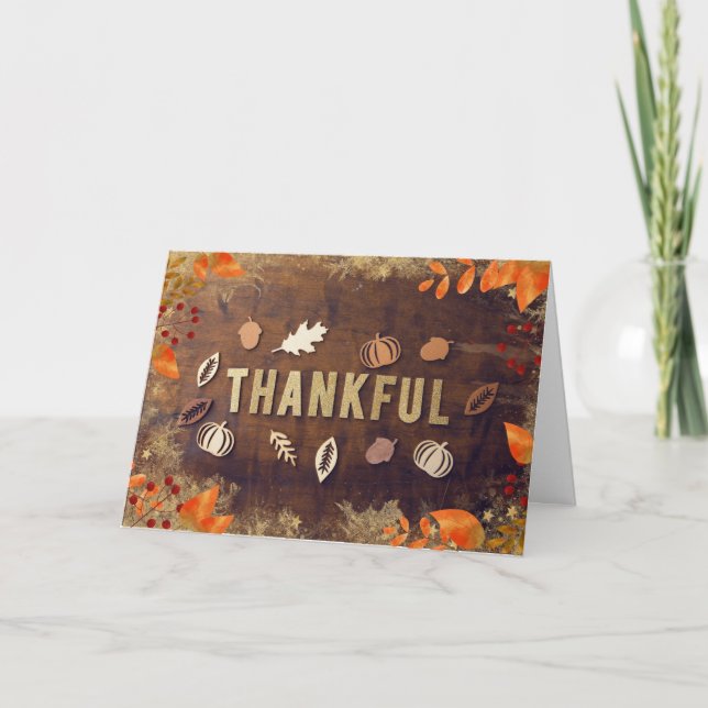 Thanksgiving - tacksam tack kort (Framsida)