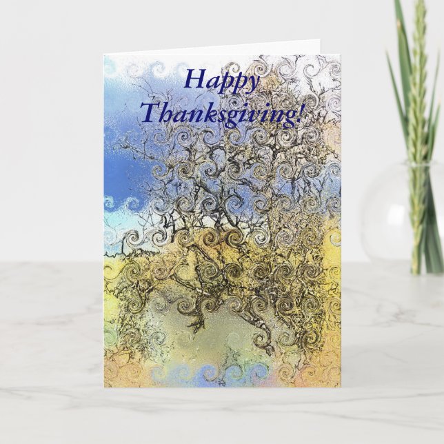 THANKSGIVING TANGLE TRÄD HELGKORT (Framsida)