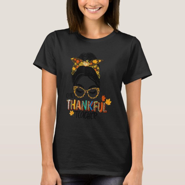 Thanksgiving Teacher One Thankful Teacher Women Au T Shirt (Framsida)