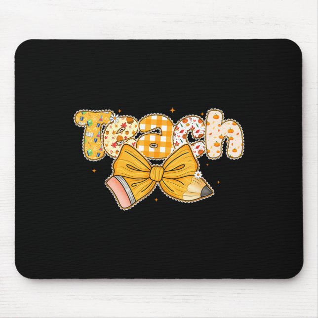 Thanksgiving Teacher Pencil Bow Fall One Thankful  Musmatta (Framsidan)