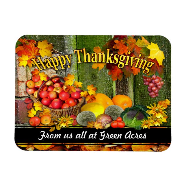 Thanksgiving ~ Teckenstorlek Magnet (Horisontell)