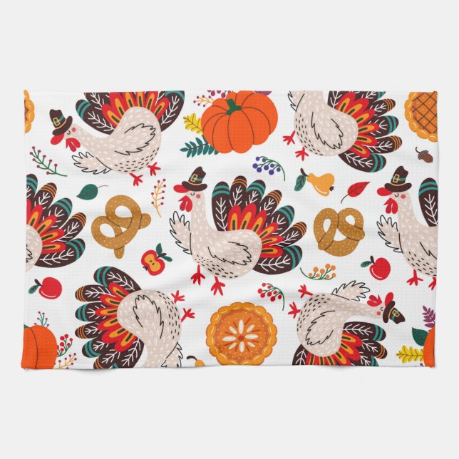 Thanksgiving | Thanksgiving är måltid Kökshandduk (Horisontell)