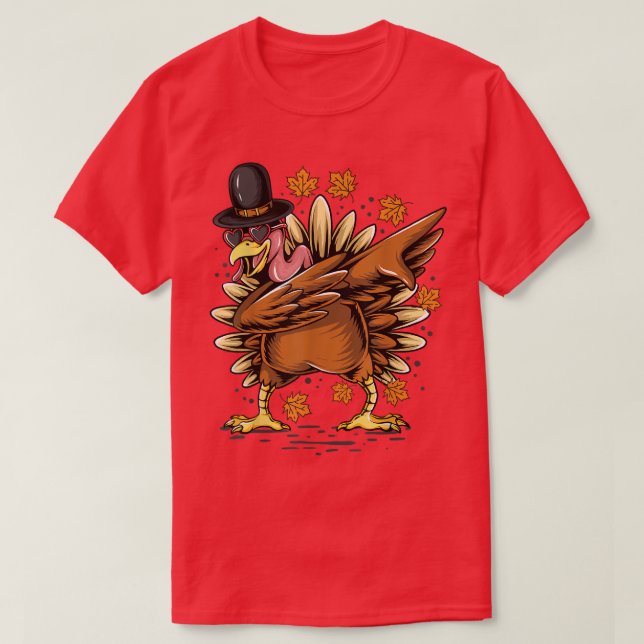 Thanksgiving Thanksgiving Dabbing Dab Dance Turkie T Shirt (Design framsida)
