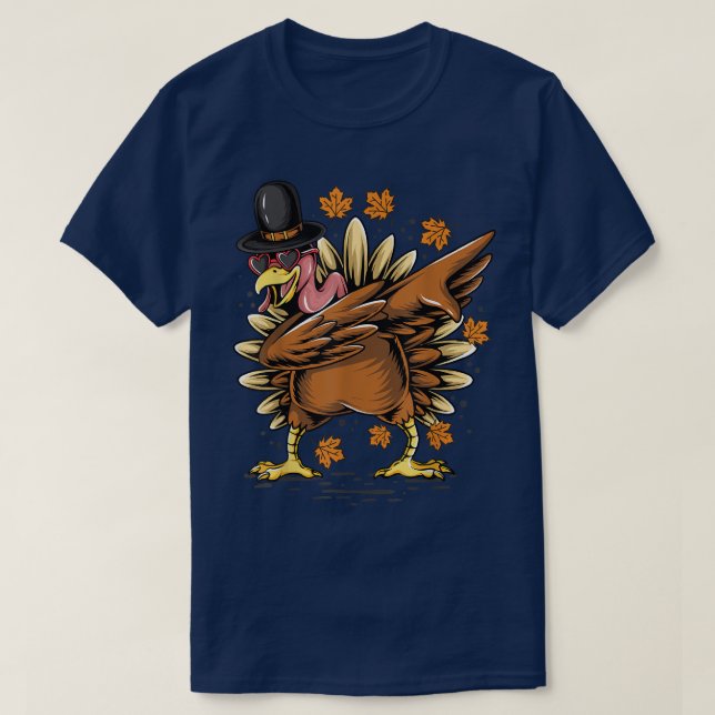 Thanksgiving Thanksgiving Dabbing Dab Dance Turkie T Shirt (Design framsida)