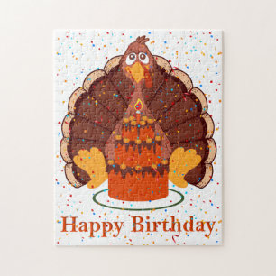 Thanksgiving Time Grattis på födelsedagen Puzzle Pussel
