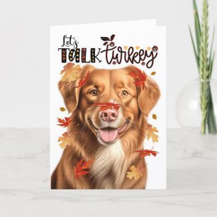 Thanksgiving Tolling Retriever Låt oss Tala Turkie Helgkort