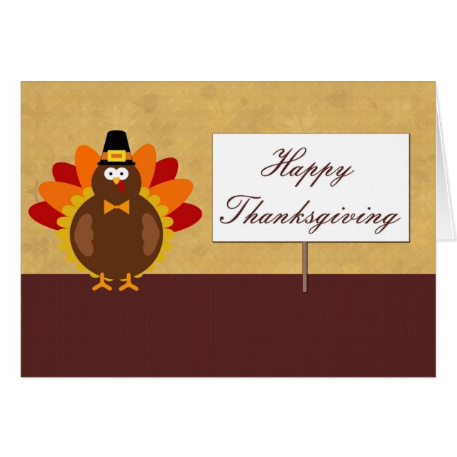 Thanksgiving Tom Turkiet Hälsningskort (Framsidan Horizontal)