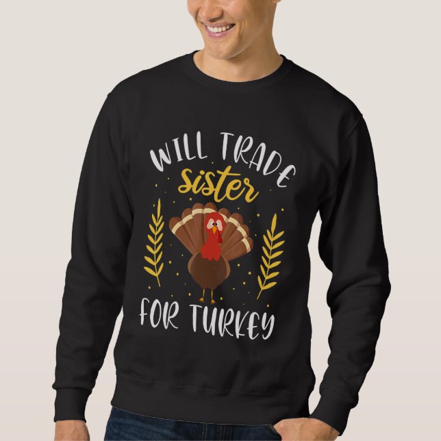 Thanksgiving Trade Sister Apparat Turkiet Småbarn Lång Ärmad Tröja (Framsida)