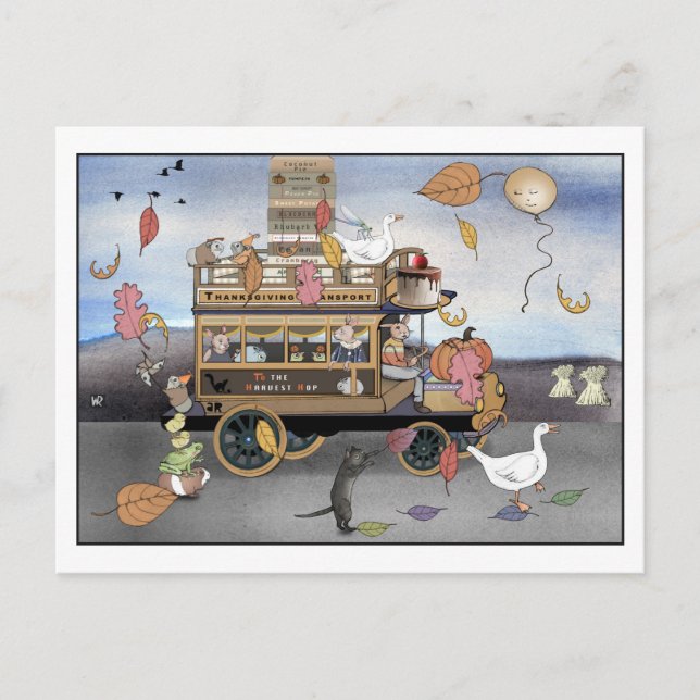 Thanksgiving Transport Vykort (Framsida)