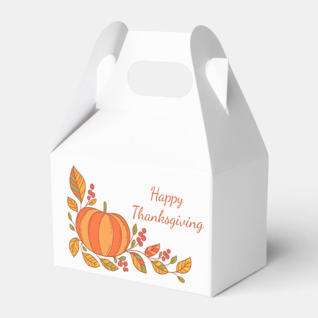 Thanksgiving Treat Box Presentaskar (Framsidan Sidan)