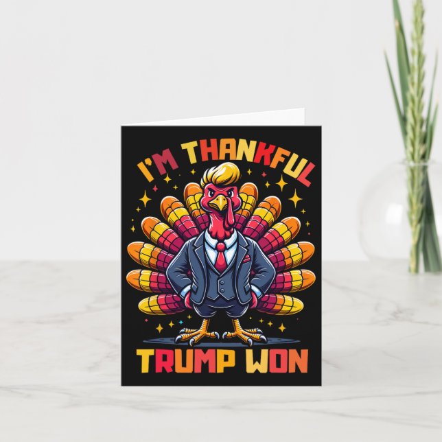 Thanksgiving Trump I är tack och lov Trump Won Kort (Framsida)
